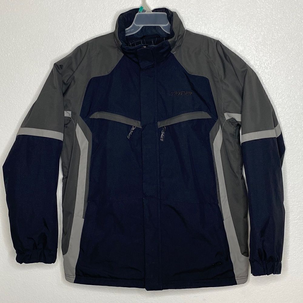 SPYDER Men’s Insulated Snow Jacket with Double Front Closure (Zipper/Velcro) L